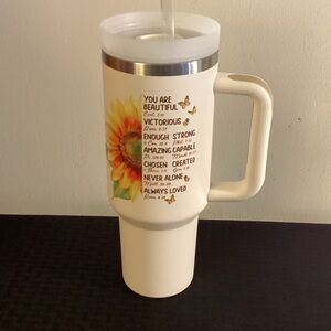 Christian-Themed Travel Tumbler.